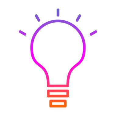 ampul simgesi, vektör illüstrasyonu 