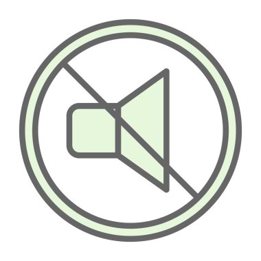 Sessiz simgenin vektör illüstrasyonu 