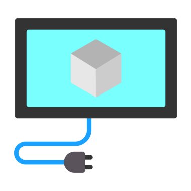 Bilgisayar simgesi. Düz çizim. ağ için bilgisayar vektör simgeleri