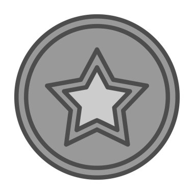 yaratıcı düz yıldız ikon vektör çizimi tasarımı