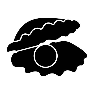 İstiridye. Web simgesi basit illüstrasyon