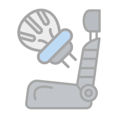 Hava yastığı sandalye simgesi taslak biçimi 