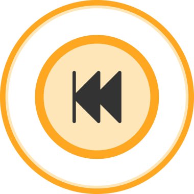 Düğme Web ico illüstrasyonunu geri al 