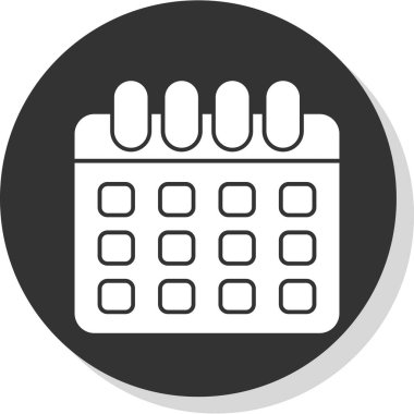 Takvim simgesi vektör illüstrasyonu