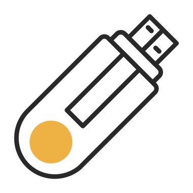 Usb satır simgesi. Tasarım için web şarkısı.