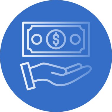 İş dünyasının vektör illüstrasyonu Nakit ödeme simgesi