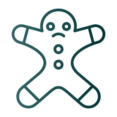 Zencefilli çörek adam web simgesi basit illüstrasyon arkaplanı 