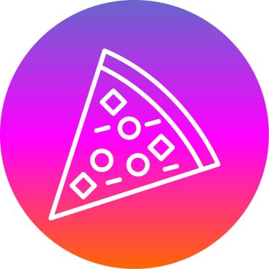 Pizza yaratıcı ikon vektör illüstrasyonu                