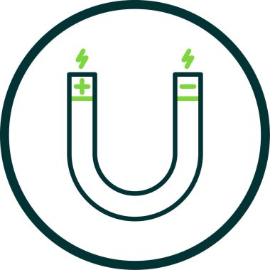 Basit mıknatıs simgesi, vektör illüstrasyonu