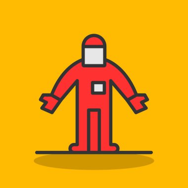 Bir robot simgesinin vektör illüstrasyonu