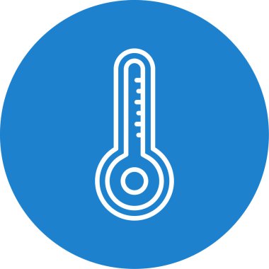 sıcaklık simgesi. Termometre vektör simgesinin basit çizimi