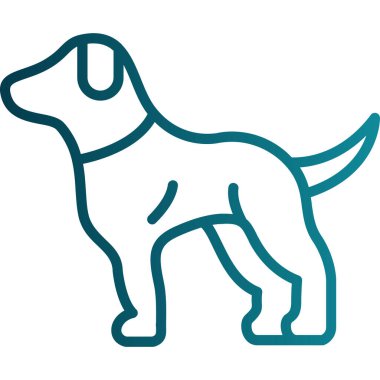 Köpek. Web simgesi basit illüstrasyon 
