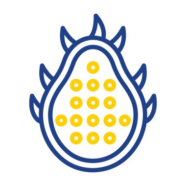 ejderha meyve simgesi, vektör illüstrasyonu basit tasarım 