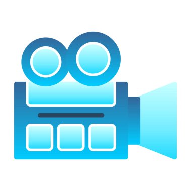 Video kamera. Web simgesi basit illüstrasyon