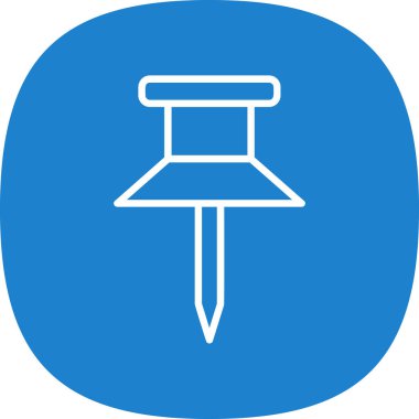 Pin simgesi, vektör illüstrasyonuna bas