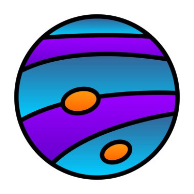 Neptün Web simgesi vektör çizimi