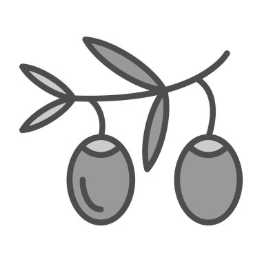 Taze zeytin ikonu vektör çizimi