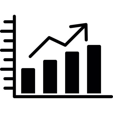 iş grafiği simgesi, vektör illüstrasyonu basit tasarım