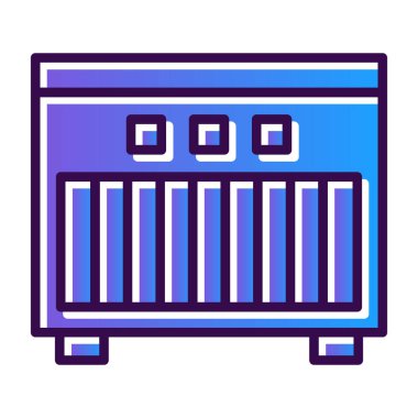 Radyatör. Web simgesi basit illüstrasyon