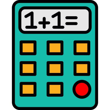 Basit Hesaplayıcı Simgesi, vektör illüstrasyonu