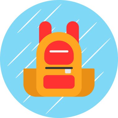 sırt çantası simgesi, vektör illüstrasyonu basit tasarım