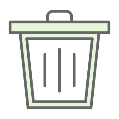 Çöp kutusu simgesi. vektör illüstrasyonu