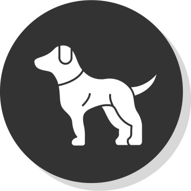 Köpek. Web simgesi basit illüstrasyon 