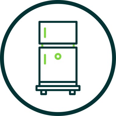 buzdolabı web simgesi, vektör çizim 