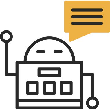Chatbot simgesi vektör çizimi