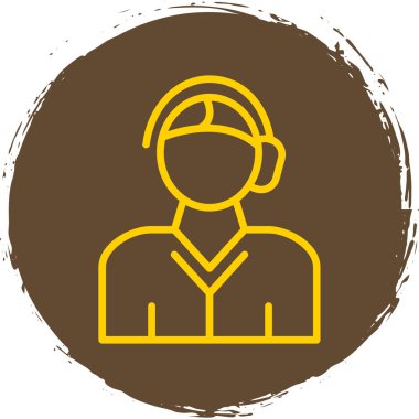 Beyzbol şapkalı, vektörlü, resimli bir avatar adam.