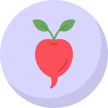 turp düz simgesi, vektör, illüstrasyon