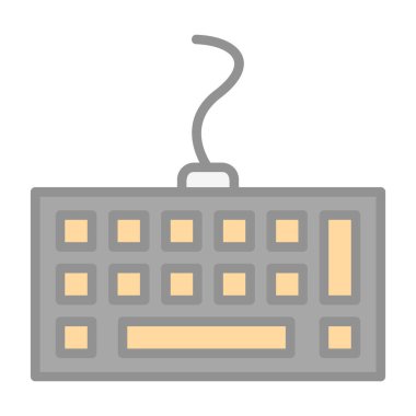 Bilgisayar klavyesi. Web basit tasarımı