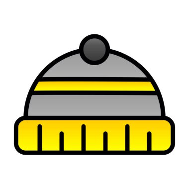 Bir şapka simgesinin vektör illüstrasyonu