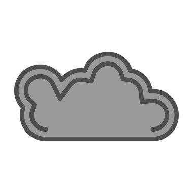Basit Bulutlu hava simgesi, vektör illüstrasyonu