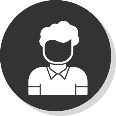 adam düz simge vektör çizim 