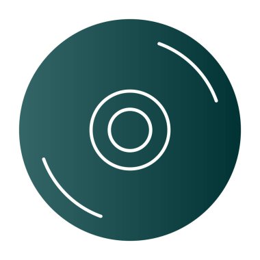 CD mi? Web simgesi basit illüstrasyon
