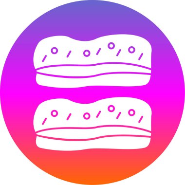 Ekmek. Web simgesi basit illüstrasyon