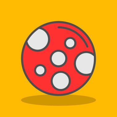 Ay simgesi, vektör illüstrasyonu basit tasarım