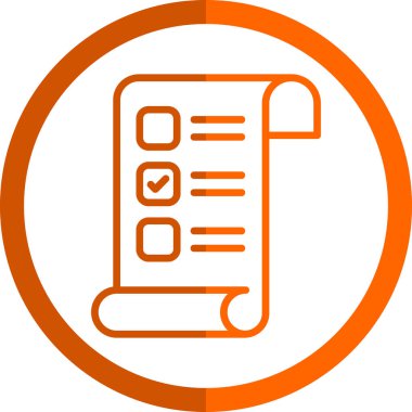 Kontrol listesi. Web simgesi basit illüstrasyon