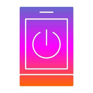 Akıllı telefon simgesinin vektör illüstrasyonu 