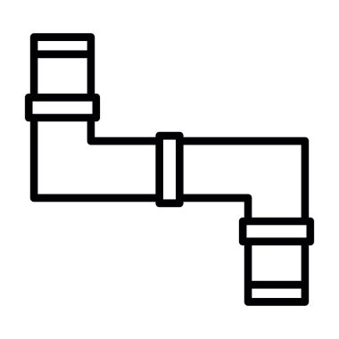 Boru hattı simgesi, vektör illüstrasyonu
