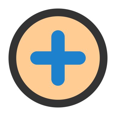 Artı işaret simgesi, vektör illüstrasyonu