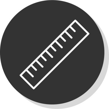 ruler icon, vector illustration simple design
