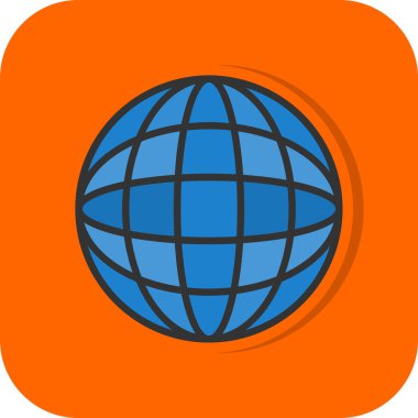 Dünya çapında simge vektör illüstrasyonu 