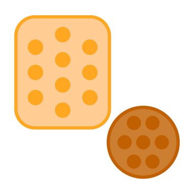 Çerez simgesi vektör illüstrasyonu