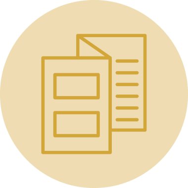 Broşür simgesi, vektör illüstrasyonu basit tasarım