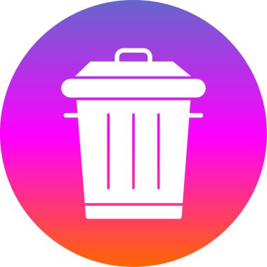 Çöp kutusu simgesi. vektör illüstrasyonu