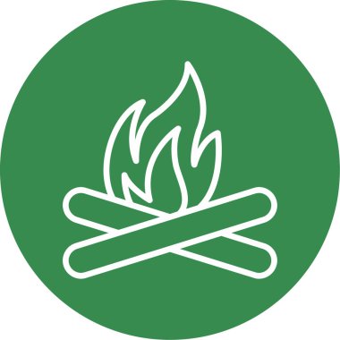 Şenlik ateşi. Web simgesi basit tasarım