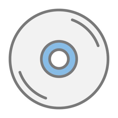 CD mi? Web simgesi basit illüstrasyon