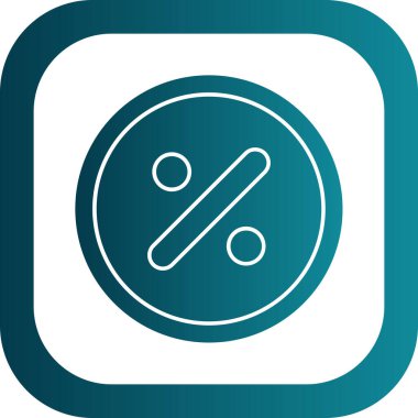 Basit yüzde simgesi, vektör illüstrasyonu